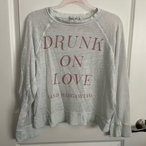 Wildfox Drunk On Love terry pullover